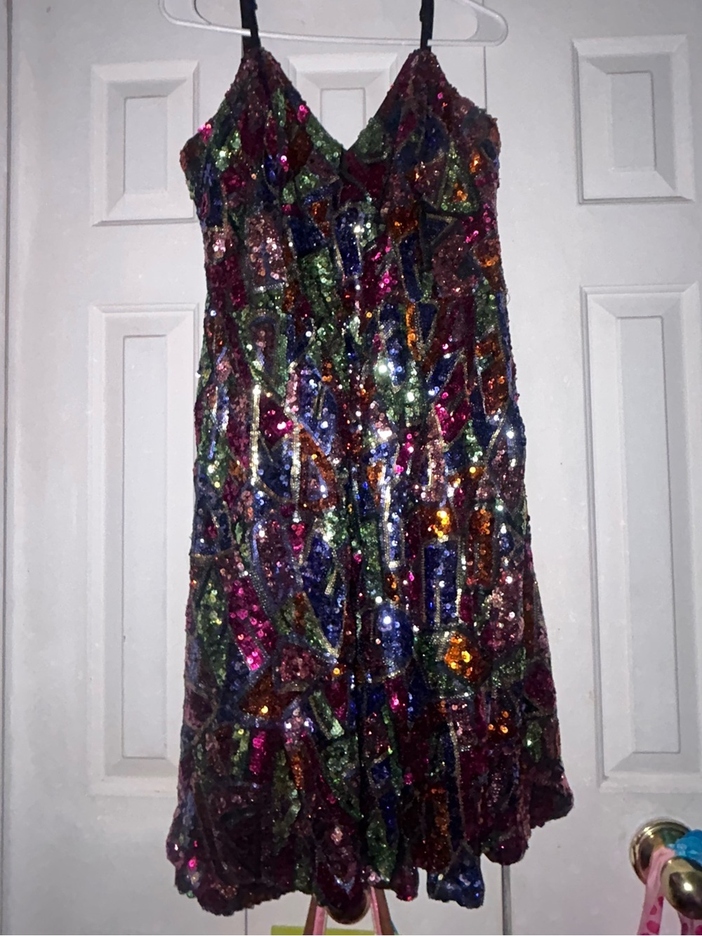Dress the Population LIMITED EDITION Multi colored sequin tea length